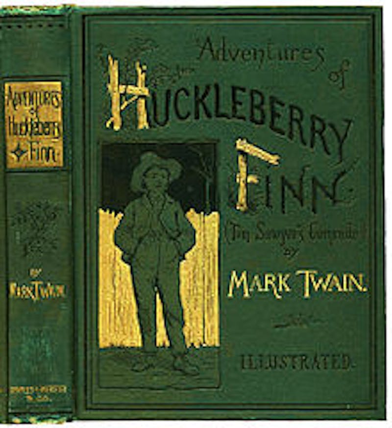 Adventures of Huckleberry Finn, Mark Twain book cover